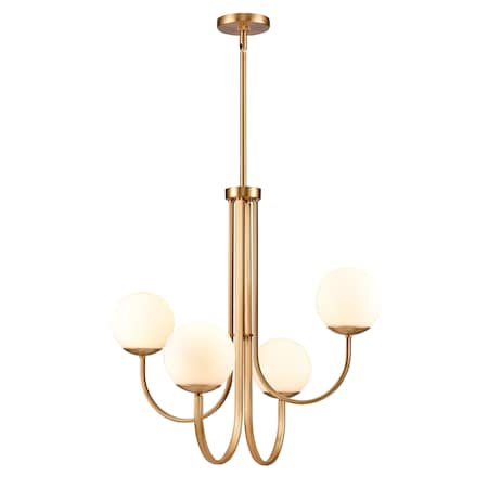 Caroline 26'' Wide 4Light Chandelier, Brushed Gold